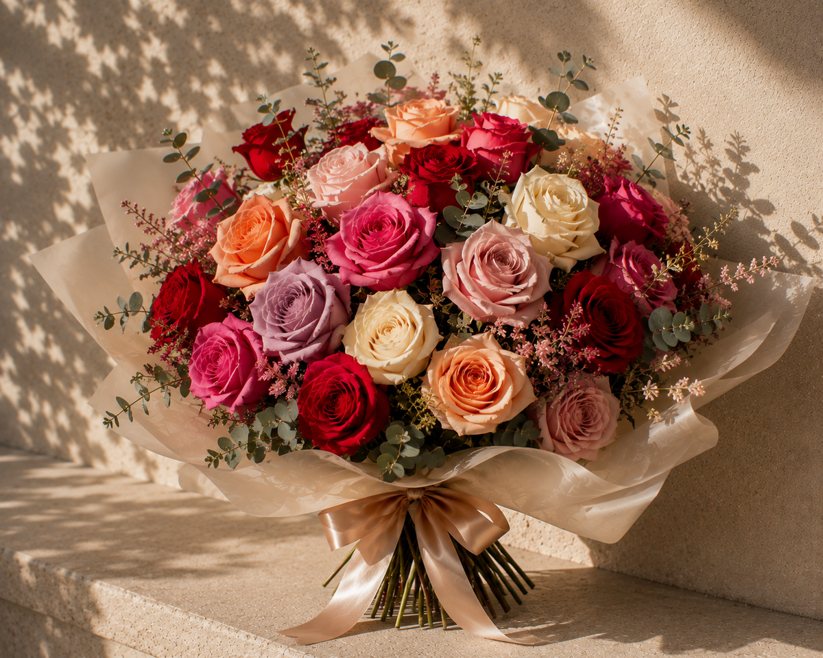 Mixed Color Roses